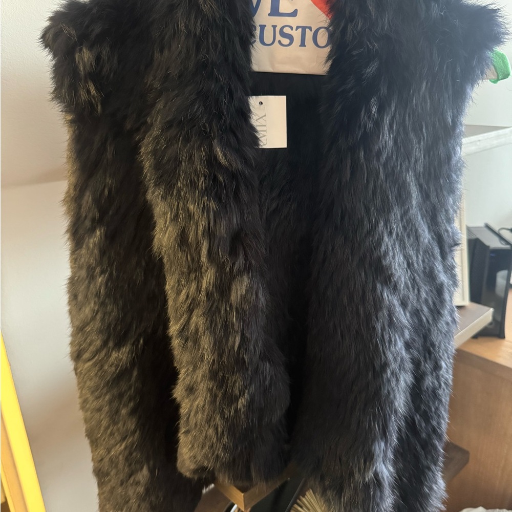 Yves Salomon Women's Faux Fur Vest - Blue